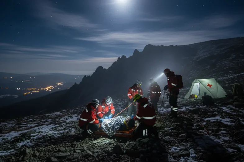 Нічна рятувальна операція на горі Парашка: знайдено туриста з Харкова